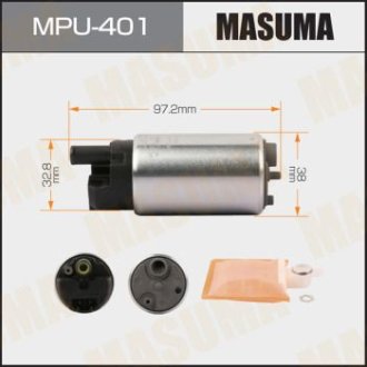 Бензонасос электрический (+сеточка) Honda/ Mazda/ Mitsubishi (MPU-401) Masuma MPU401 (фото 1)