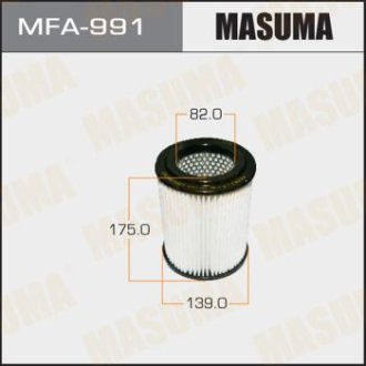 Фильтр воздушный HONDA CIVIC VIII, TOYOTA AVENSIS (05-08) (MFA-991) Masuma MFA991 (фото 1)