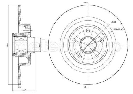 RENAULT Тормозной диск задний. (с подш.+кольцо ABS) ESPACE IV 02- CIFAM 800-1396