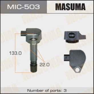 Катушка зажигания Honda Accord 2.0, Civic 1.6, 1.8 (-12) (MIC-503) Masuma MIC503