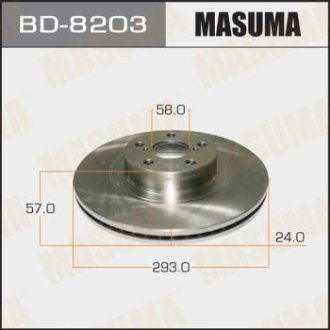Диск тормозной передний (кратно 2) FORESTER IMPREZA 01- (BD-8203) Masuma BD8203 (фото 1)