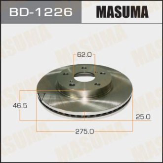 Диск тормозной передний (кратно 2) Toyota RAV 4 (05-18) (BD-1226) Masuma BD1226 (фото 1)