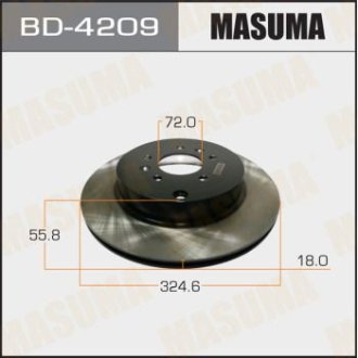 Диск тормозной задний (кратно 2) Mazda CX-9 (07-12) (BD-4209) Masuma BD4209 (фото 1)