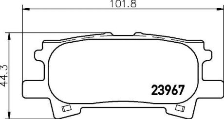 Гальмівні колодки зад. Lexus RX 03-08 (sumitomo) PAGID Hella 8DB355010-621