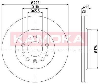 Гальмiвнi диски FIAT CROMA 05-/OPEL SIGNUM 03-/VECTRA C 02- Kamoka 103213