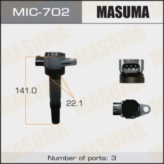 Катушка зажигания Suzuki SX4, Vitara 1.6 (14-) (MIC-702) Masuma MIC702 (фото 1)