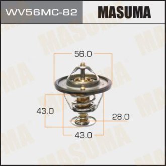 Термостат MITSUBISHI LANCER, COLT 2005-2012 (WV56MC-82) Masuma WV56MC82