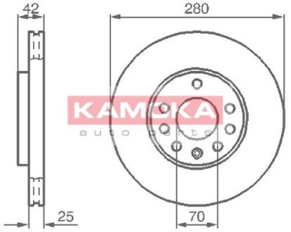 Гальмiвнi диски OPEL ASTRA II/III (G/H) 98-/ZAFIRA 98- Kamoka 1032082
