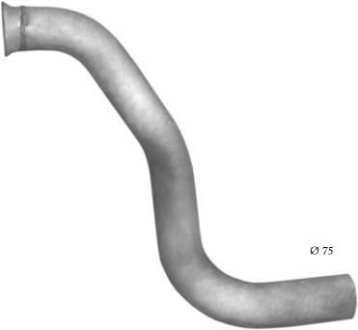 Труба приемная глушителя Mercedes Atego 817 7-15, алюминизированная Polmostrow 69.45 (фото 1)