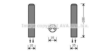 Осушитель кондиционера Mazda 6 02>07 1.8-2,3i 16V AVA Cooling Systems MZD234 (фото 1)