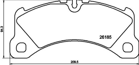 Колодки гальмівні (передні) Porsche Macan 14-18 (R18) (Brembo) TEXTAR 2618501 (фото 1)