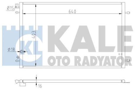 VW Радіатор кондиціонера (конденсатор) Audi A6 04- Kale Oto Radyator 375300 (фото 1)