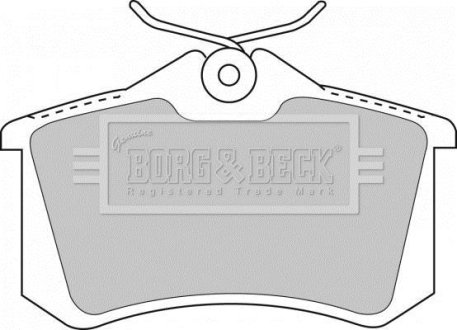 - Гальмівні колодки до дисків BORG & BECK BBP1512 (фото 1)