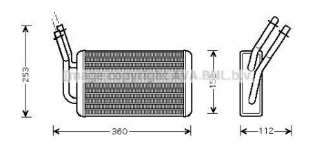 Радиатор отопителя салона Ford Tranzit 00>06 AVA Cooling Systems FD6316 (фото 1)