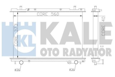KALE FIAT радіатор охолодження Brava,Marea 1.9JTD 96- Kale Oto Radyator 368400