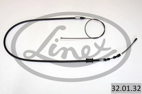 Трос ручника (задній) (R) Opel Vectra A 88-95 (2080/1022mm) LINEX 32.01.32 (фото 1)