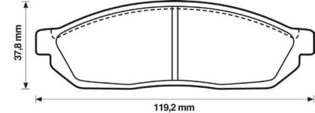 Колодки гальмівні передні CIVIC 1,2/1,3 83-87 JURID 572250J (фото 1)