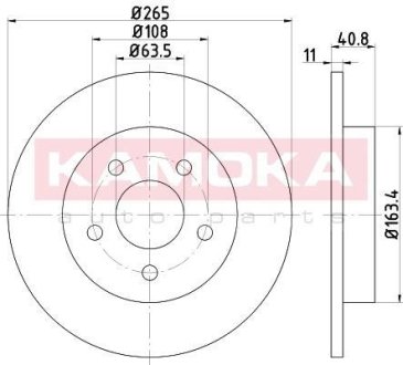 Гальмiвнi диски FORD C-MAX 07-/FOCUS II 04- Kamoka 1032452