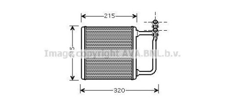 Радиатор отопителя салона MB E211 02>08 AVA Cooling Systems MSA6451 (фото 1)