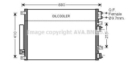 Радиатор кондиционера Chrysler 300C 04> AVA Cooling Systems CR5093D (фото 1)