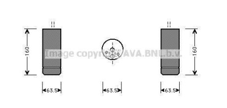 Осушитель кондиционера BMW X3e83 06>11 AVA Cooling Systems BWD063 (фото 1)