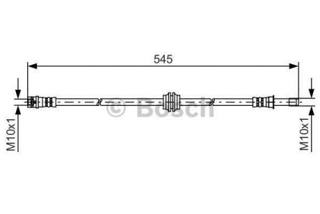 DB гальмівний шланг передній VITO 03- Bosch 1987481454