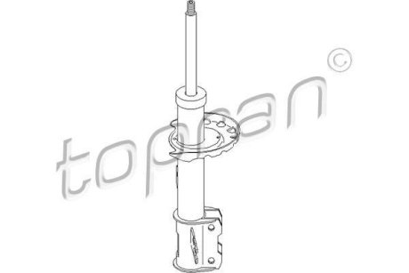 Амортизатор переднiй, лiвий, газовий Topran 206868 (фото 1)