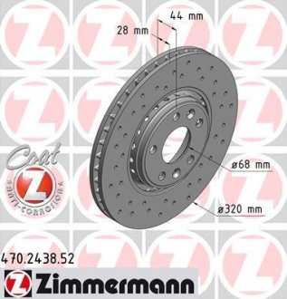 Гальмiвнi диски Sport переднi ZIMMERMANN Otto Zimmermann GmbH 470243852
