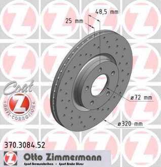 Диск гальмівний SPORT Z BF37F3325XAPOR ZIMMERMANN Otto Zimmermann GmbH 370308452
