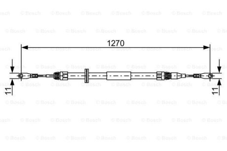 DB трос ручного гальма VITO 97- Bosch 1987482501 (фото 1)
