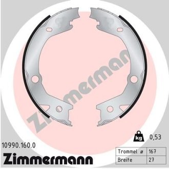 Гальмiвнi колодки барабаннi Otto Zimmermann GmbH 109901600 (фото 1)