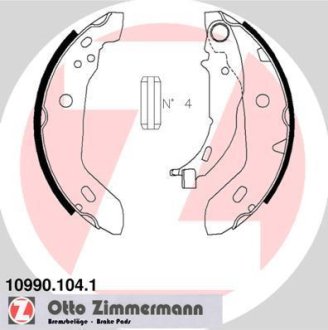 Гальмiвнi колодки барабаннi Otto Zimmermann GmbH 109901041 (фото 1)