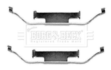 Ремкомплект гальмiвних колодок BORG&BECK BORG & BECK BBK1012