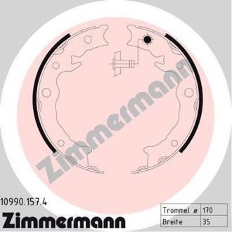 Гальмiвнi колодки барабаннi ZIMMERMANN Otto Zimmermann GmbH 109901574