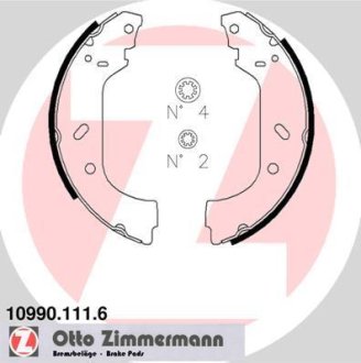 Гальмiвнi колодки барабаннi Otto Zimmermann GmbH 109901116 (фото 1)