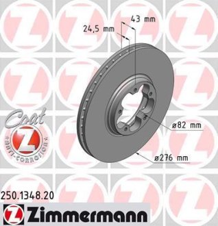 Гальмiвнi диски переднi ZIMMERMANN Otto Zimmermann GmbH 250134820