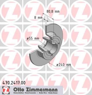 Гальмiвнi диски заднi ZIMMERMANN Otto Zimmermann GmbH 470241700