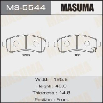 Колодки тормозные (MS-5544) Masuma MS5544