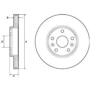 Гальмiвнi диски фарбованi DELPHI BG4667C