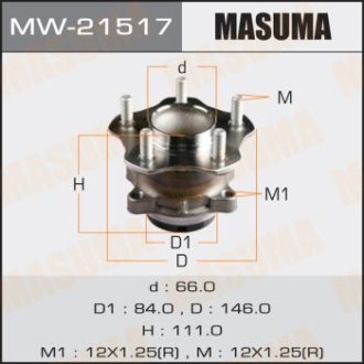 Ступица колеса (MW-21517) Masuma MW21517 (фото 1)