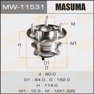 Ступица колеса (MW-11531) Masuma MW11531 (фото 1)