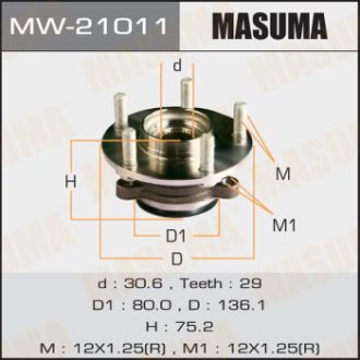 Ступица колеса (MW-21011) Masuma MW21011 (фото 1)