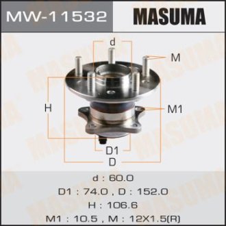 Ступица колеса (MW-11532) Masuma MW11532 (фото 1)