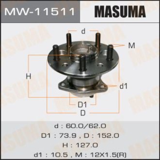 Ступица колеса (MW-11511) Masuma MW11511 (фото 1)