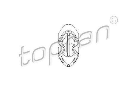 Кронштейн, глушник 6U0253147A Topran 111592