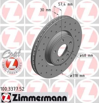 Гальмiвнi диски ZIMMERMANN Otto Zimmermann GmbH 100337752