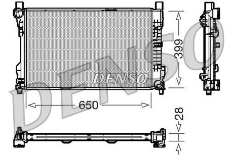 Радиатор охлаждения двигателя Denso DRM17080 (фото 1)