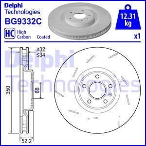 Гальмівний диск DELPHI BG9332C