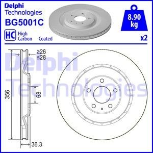 Гальмівний диск DELPHI BG5001C