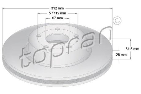 Гальмiвнi диски Topran 401053